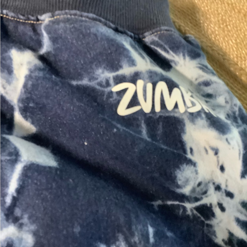 Zumba Fitness Blue and Tan Sweatshirt